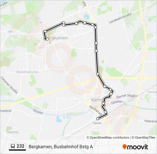 232 Bus Line Map