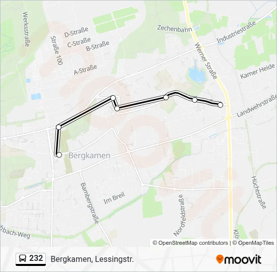 232 Bus Line Map