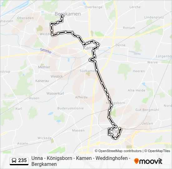 235 Bus Line Map