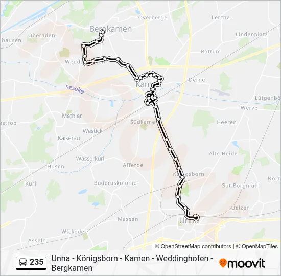 235 Bus Line Map