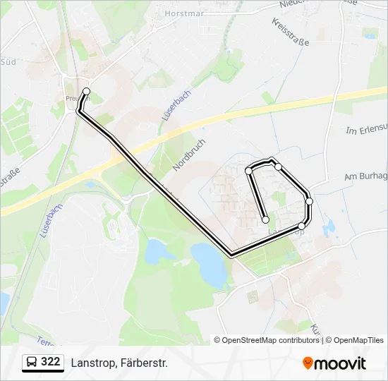 322 Bus Line Map