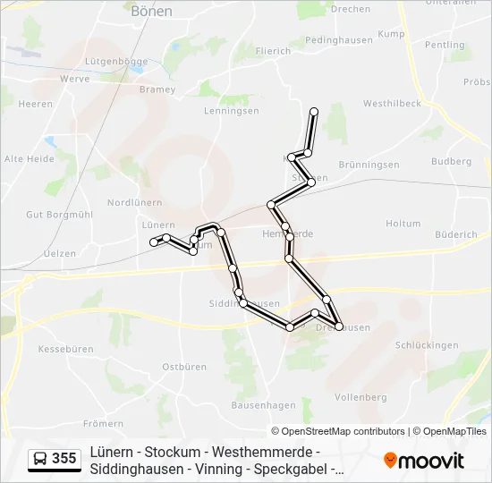 355 Bus Line Map