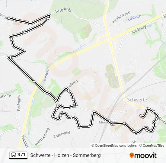 371 Bus Line Map