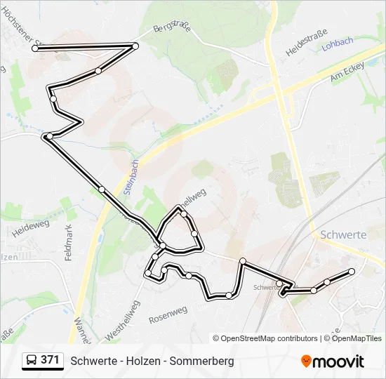 371 Bus Line Map