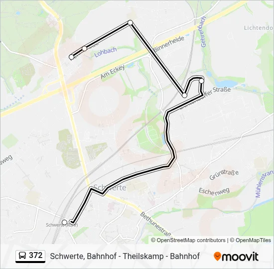 372 Bus Line Map
