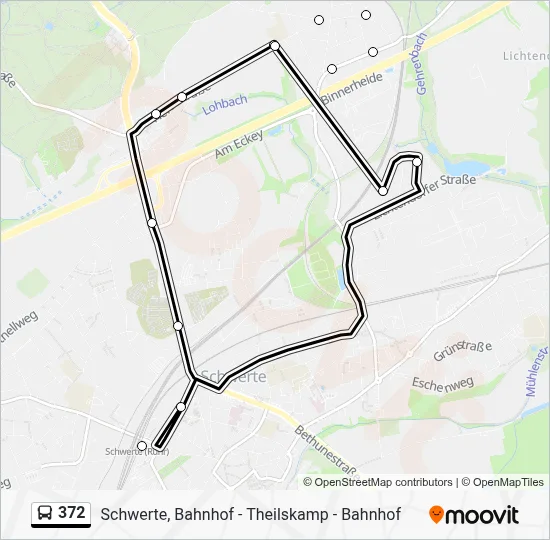 372 Bus Line Map