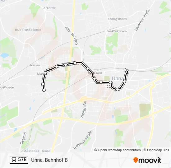 57E Bus Line Map