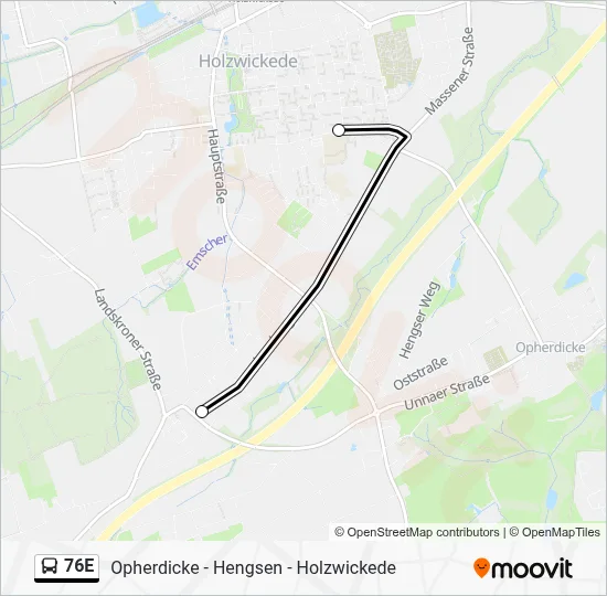 76E Bus Line Map