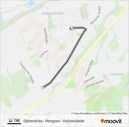 76E Bus Line Map