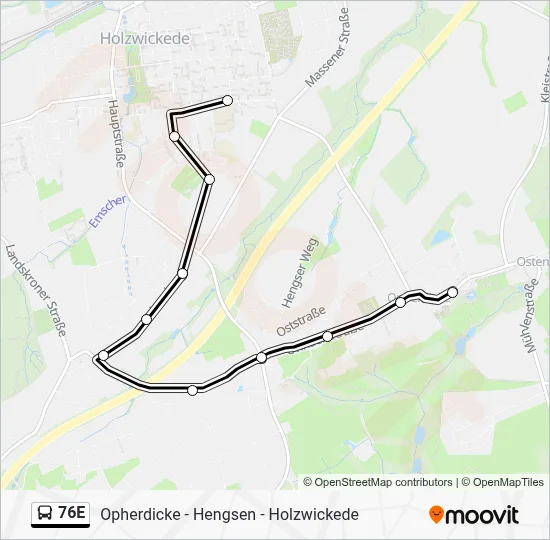 76E Bus Line Map
