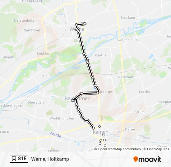 Buslinie 81E Karte