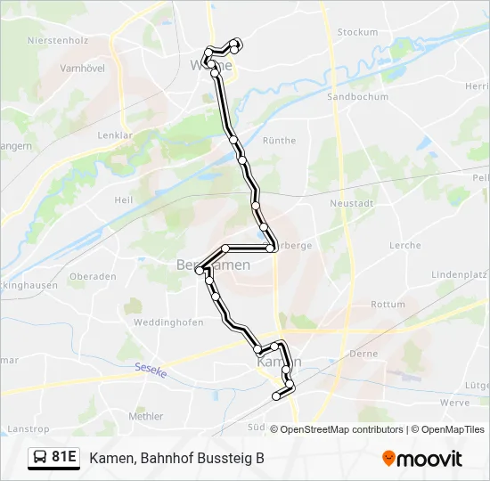 81E Bus Line Map