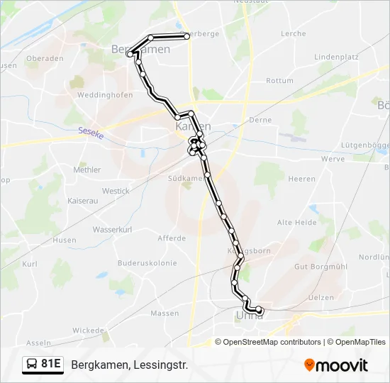 Buslinie 81E Karte