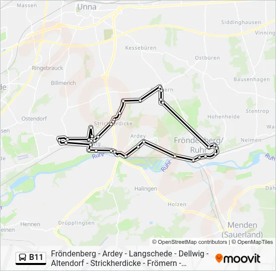 B11 Bus Line Map