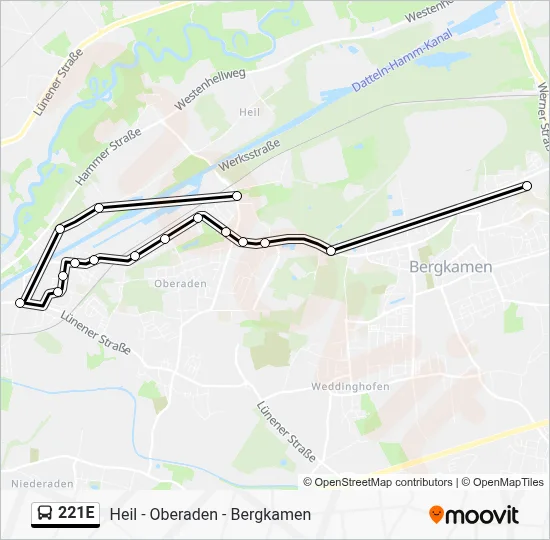 221E Bus Line Map