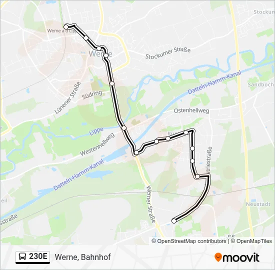 230E Bus Line Map