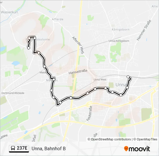 237E Bus Line Map