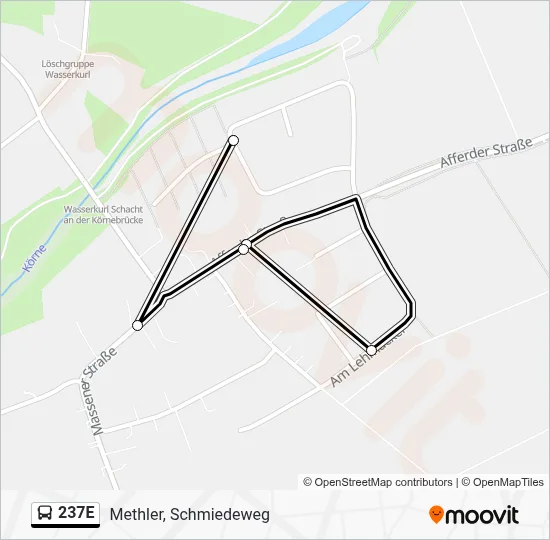 237E Bus Line Map