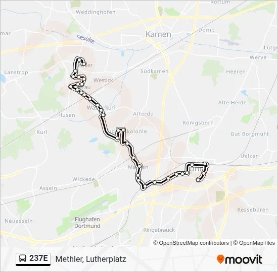237E Bus Line Map