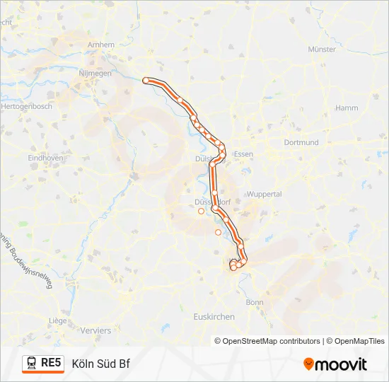 RE5 Train Line Map