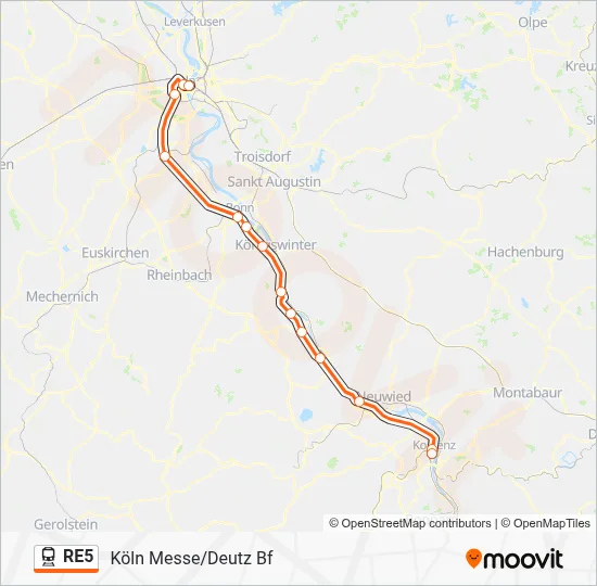 RE5 Train Line Map