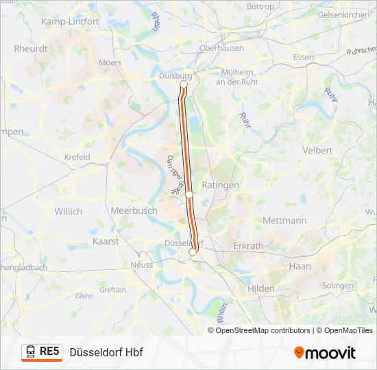 RE5 Train Line Map