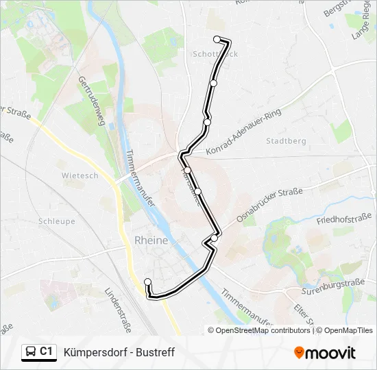 C1 Bus Line Map