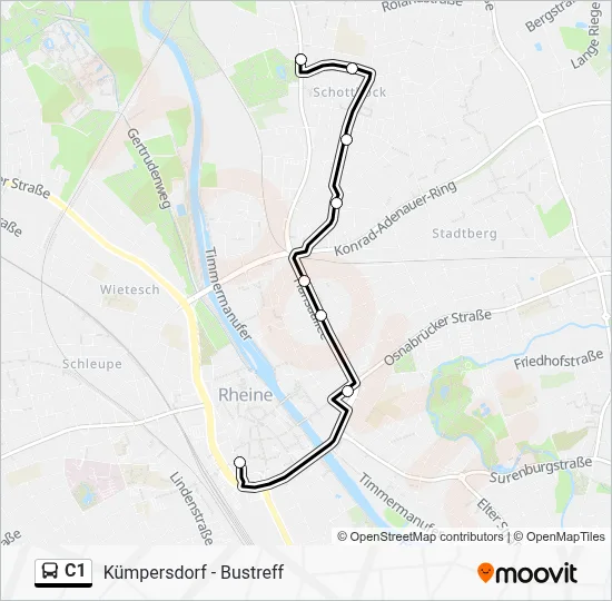 C1 Bus Line Map