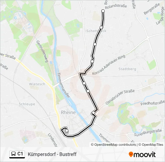 C1 Bus Line Map