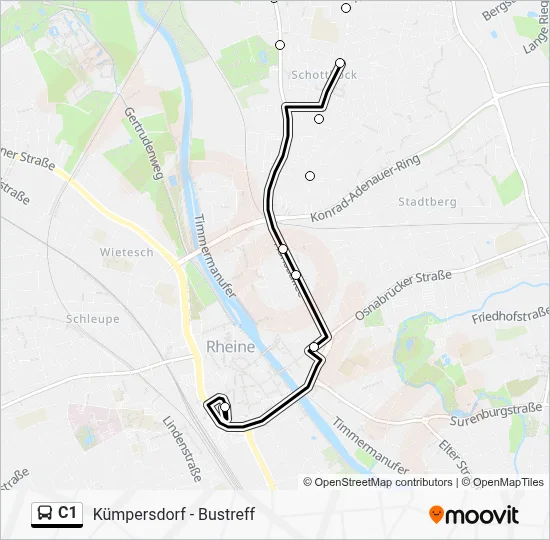 C1 Bus Line Map