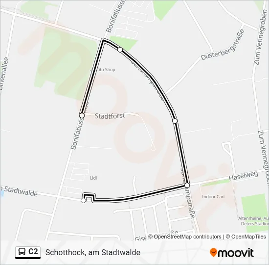 Buslinie C2 Karte