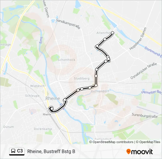 C3 Bus Line Map