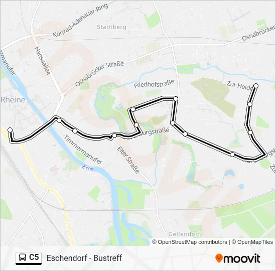 C5 Bus Line Map