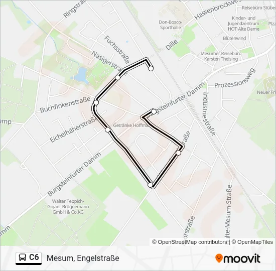 C6 Bus Line Map