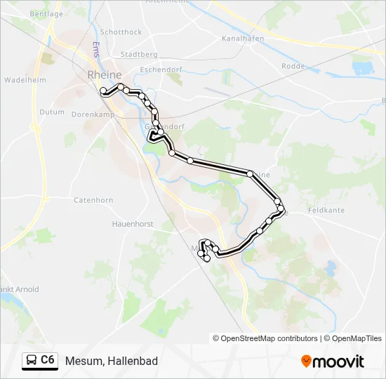 C6 Bus Line Map