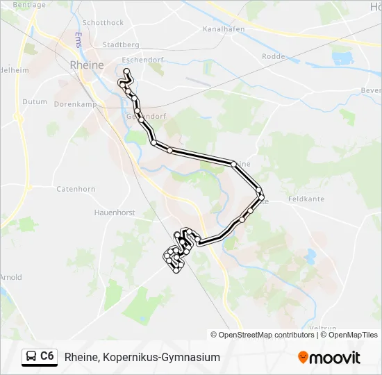 C6 Bus Line Map