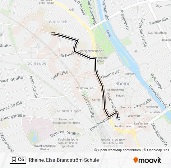 C6 Bus Line Map