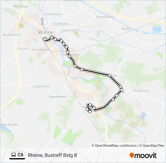 C6 Bus Line Map