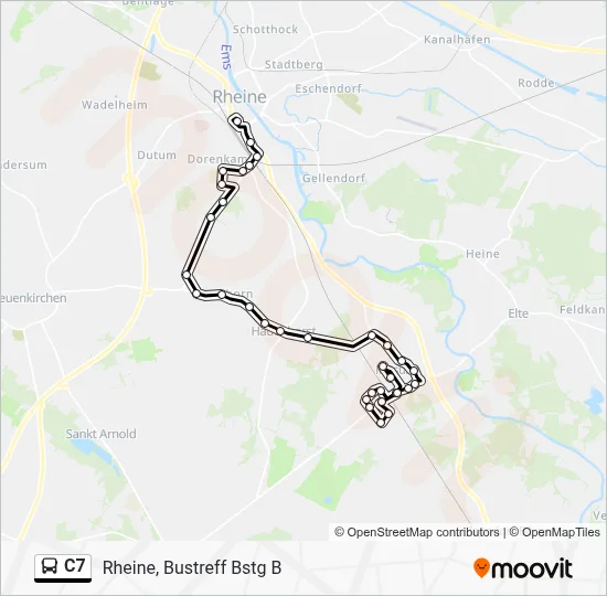 C7 Bus Line Map