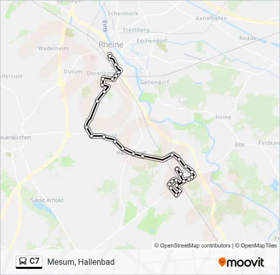 Buslinie C7 Karte
