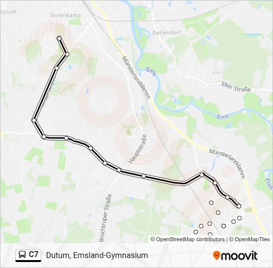C7 Bus Line Map