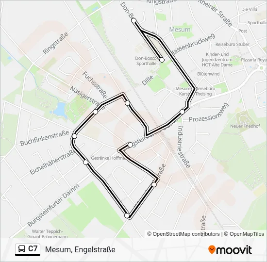 C7 Bus Line Map