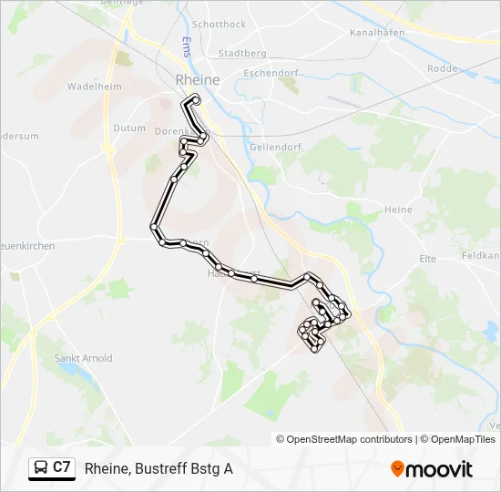 C7 Bus Line Map