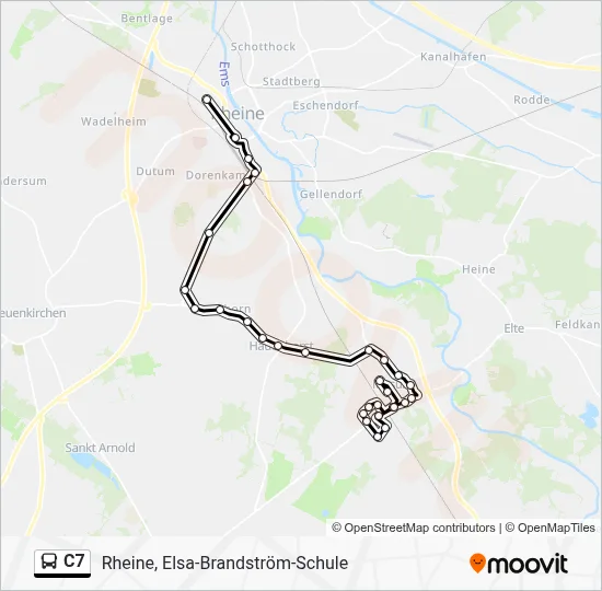 C7 Bus Line Map