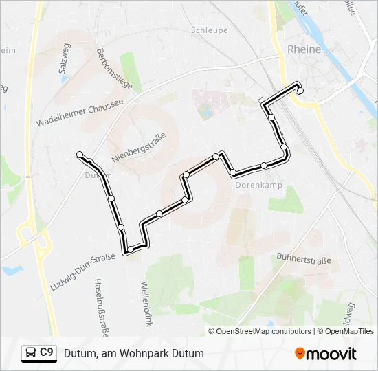 C9 Bus Line Map