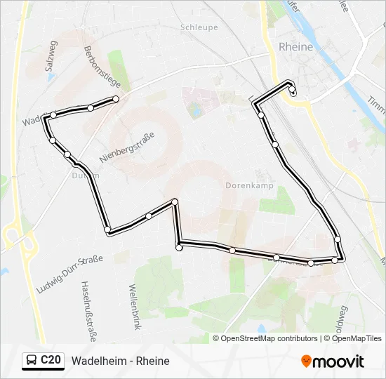 C20 Bus Line Map