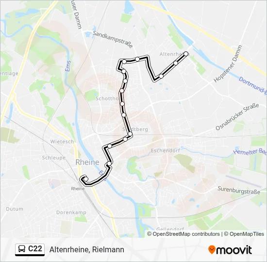 C22 Bus Line Map