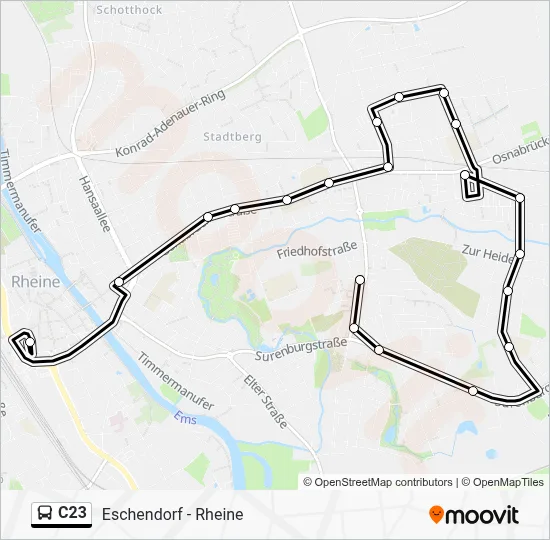 C23 Bus Line Map