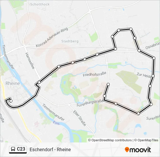 C23 Bus Line Map