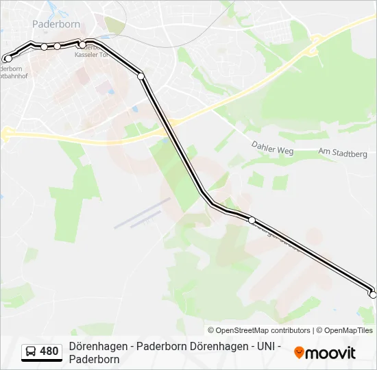 480 Bus Line Map